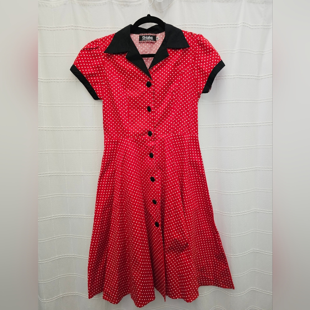 Retro Red Polka Dot Dress